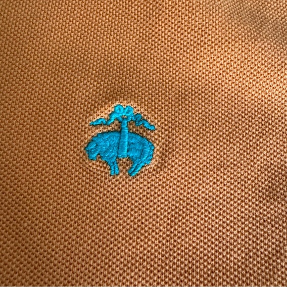 Brooks Brothers Polo Short Sleeve Tee Shirt - Vibrant Bright Orange - Picture 4 of 5